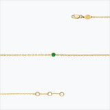 1 Stone 18K Gold Bracelet w. Tsavorite