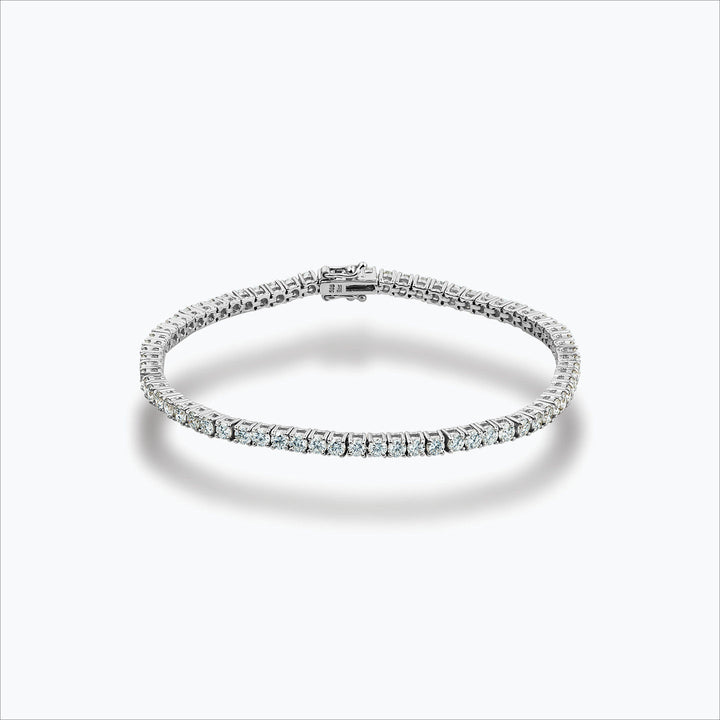 Tennis 18K Weißgoldarmband w. Diamanten