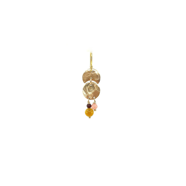 Rusa 14K Gulddoublé Ørering m. Golden Tigerøje