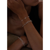 Hanging Silver Bracelet w. Pearls