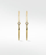 Odyssey 9K Gold Hoops w. Lab-Grown Diamond