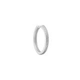 Fishbone medium Silver Hoop w. Herringbone detail