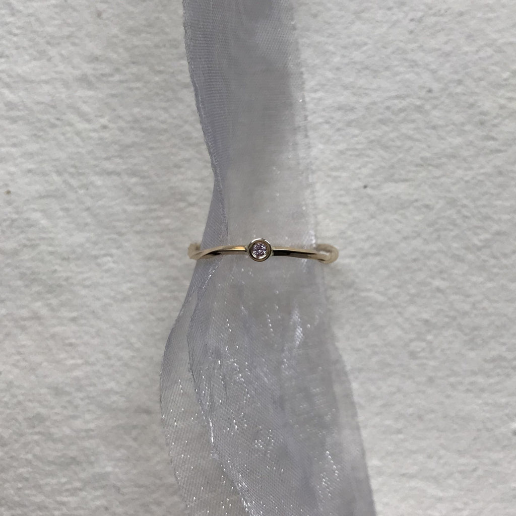 SHOOTING STAR 14K Gold Ring w. Pink Sapphire