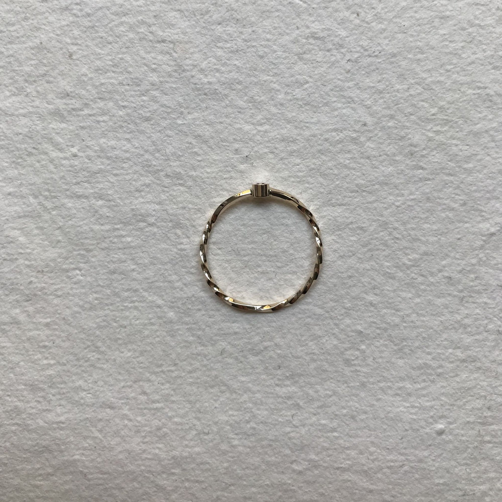 SHOOTING STAR 14K Gold Ring w. Pink Sapphire