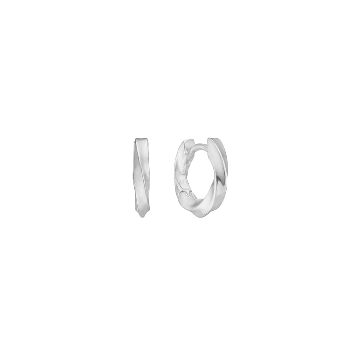 The Twist mini Silver Hoop