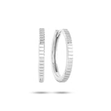 Pinstripe medium Silver Hoop