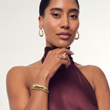 Fasano Gold Plated Armreifen w. Zirkonia