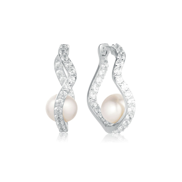 Sif Jakobs | Ponza Silver Hoops w. Zirkonien & Perle