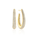 Goccia Piccolo Gold Plated Earrings w. Zirconia