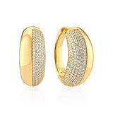 Fasano Grande Gold Plated Earrings w. Zirconia