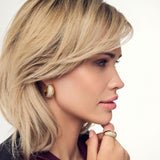 Fasano Grande Gold Plated Earrings w. Zirconia