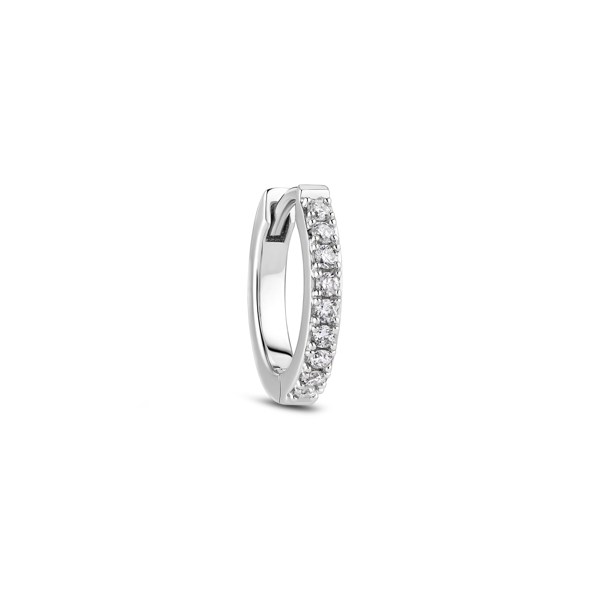 Alba Piccolo 14K Hvidguld Huggie m. Lab-Grown Diamanter