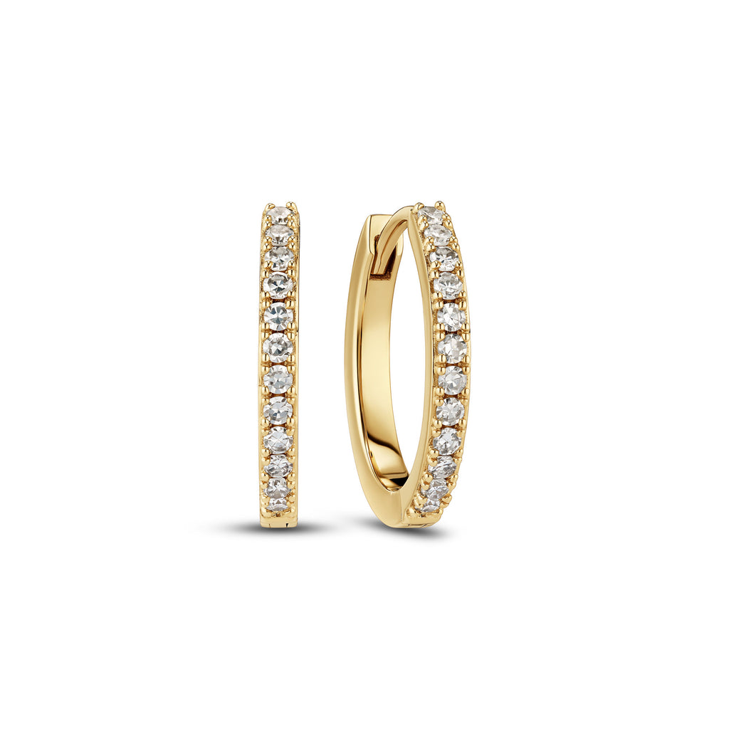 Alba Medio 14K Gold Hoop w. Lab-Grown Diamonds