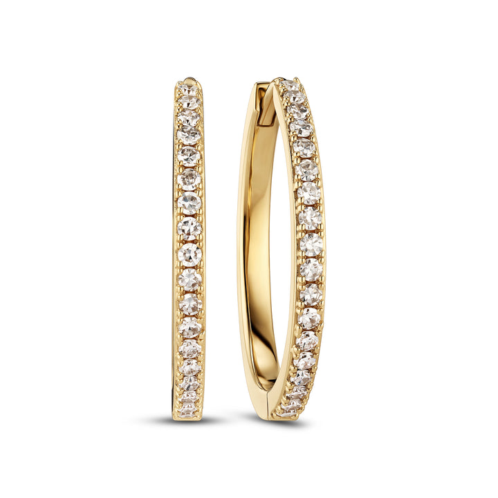 Alba Grande 14K Guld Hoop m. Lab-Grown Diamanter