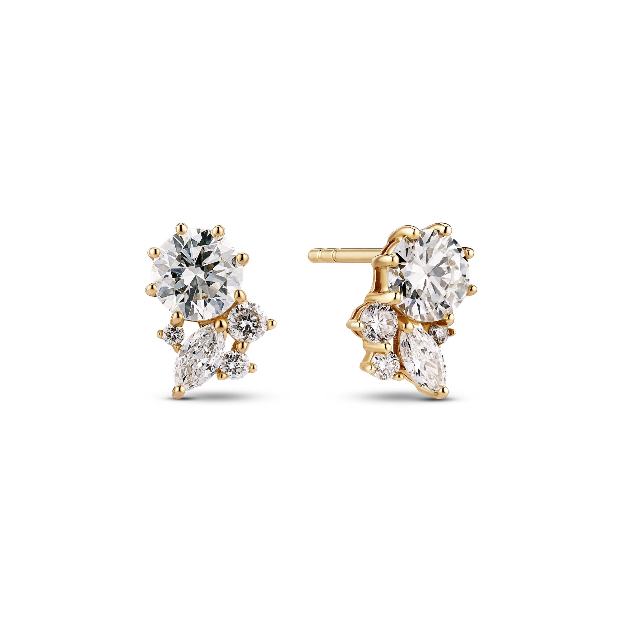 Lovere 14K Guld Ørestikkere m. Lab-Grown Diamanter