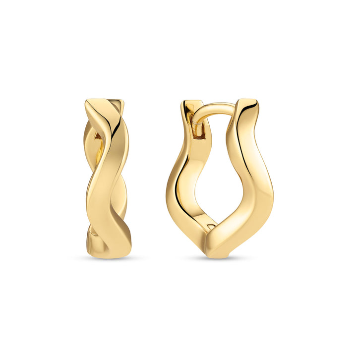 Ellera Waves Pianura Mellem Gold Plated Earrings