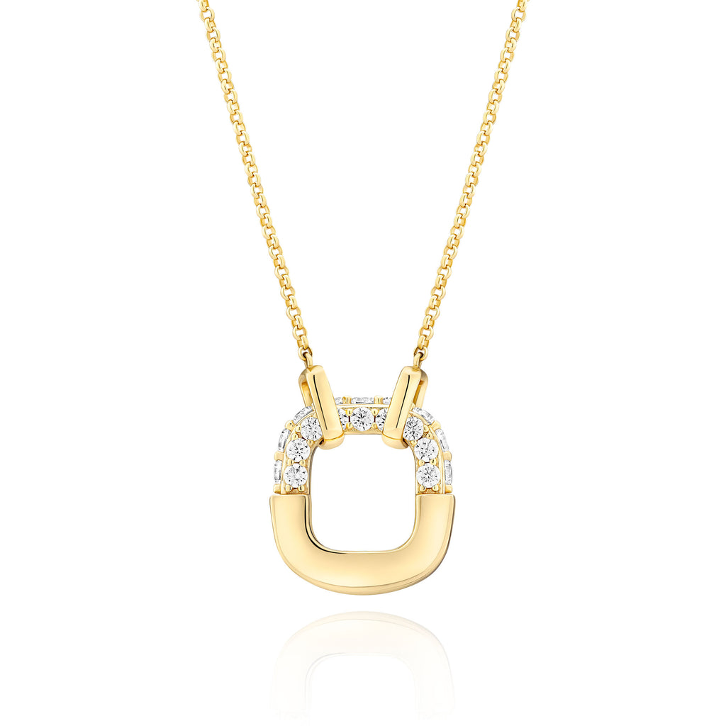 Maratea Gold Plated Necklace w. Zirconia