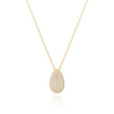 Goccia Altro Gold Plated Necklace w. Zirconia