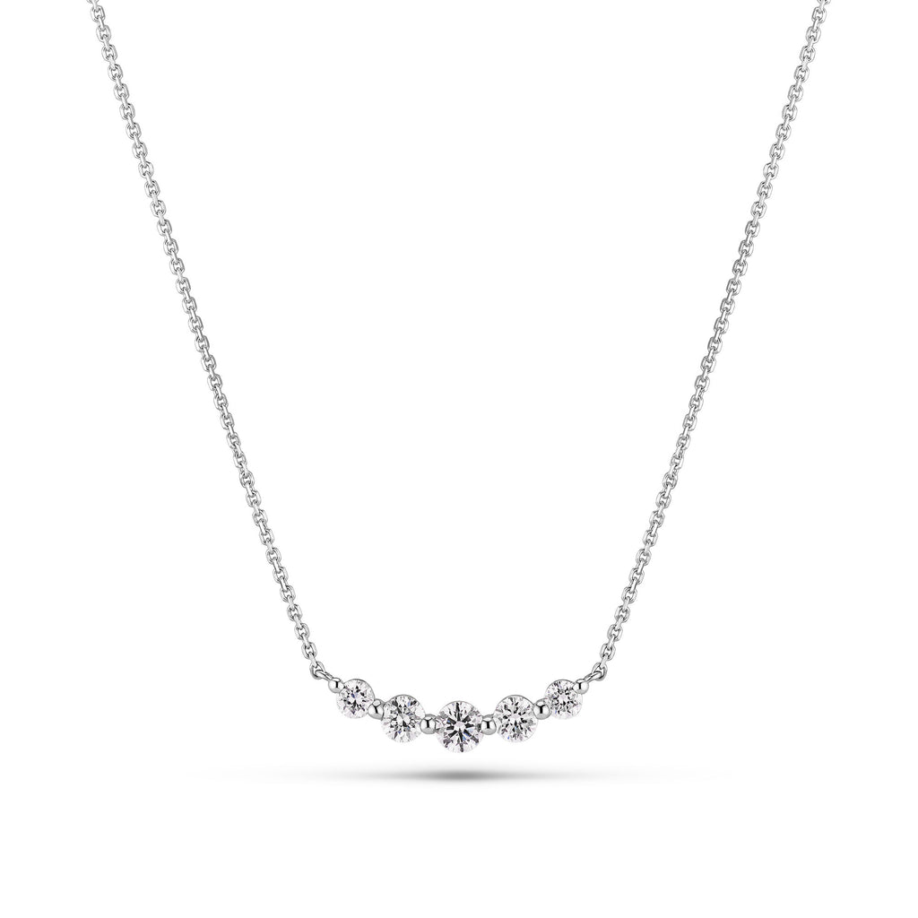 Tiara Piccolo 14K Whitegold Necklace w. Lab-Grown Diamonds