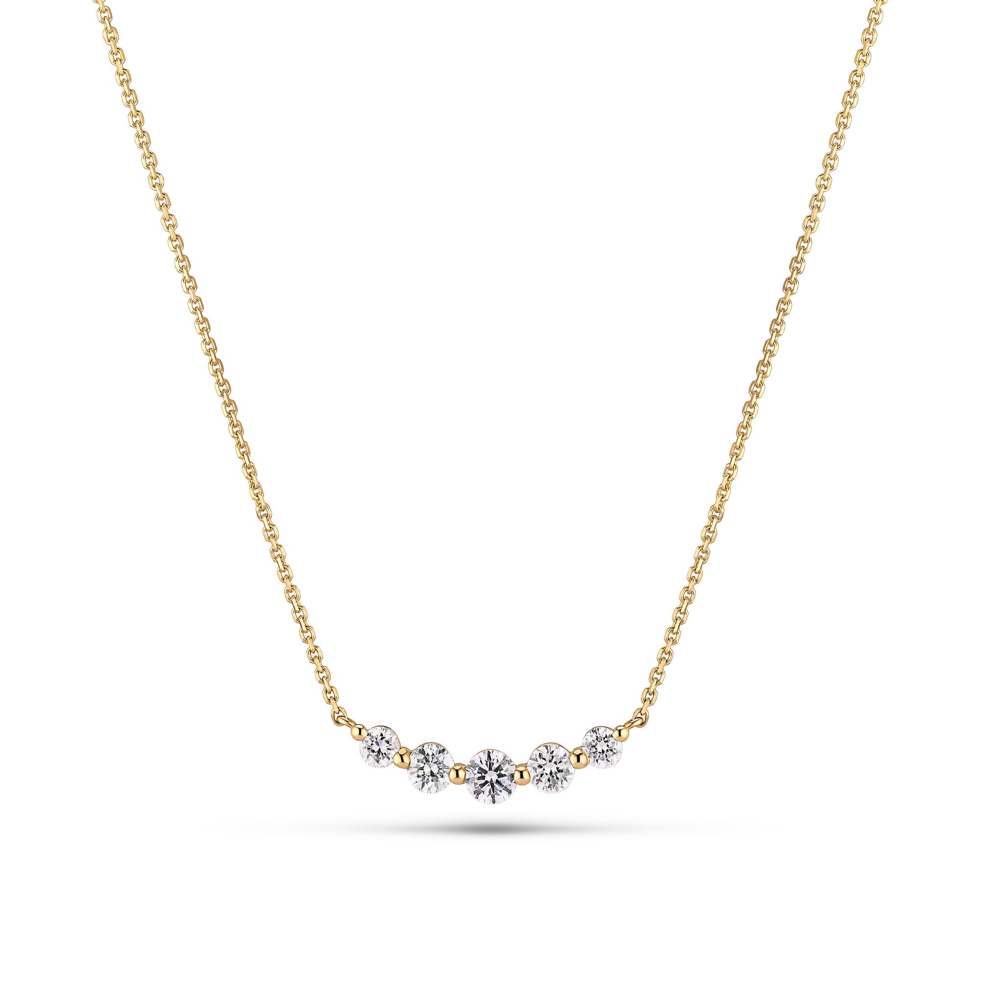 Tiara Piccolo 14K Guld Halskæde m. Lab-Grown Diamanter