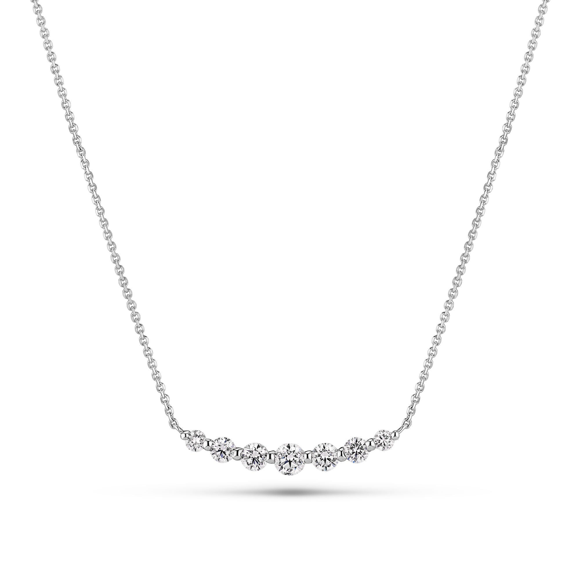 Tiara Grande 14K Hvidguld Halskæde m. Lab-Grown Diamanter