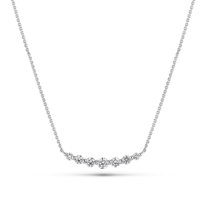 Tiara Grande 14K Hvidguld Halskæde m. Lab-Grown Diamanter