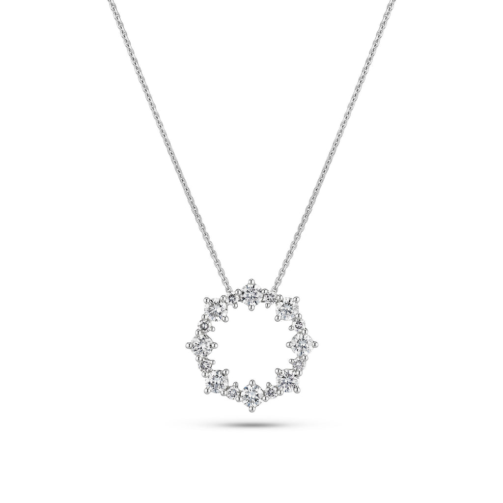 Brina 14K Whitegold Necklace w. Lab-Grown Diamonds