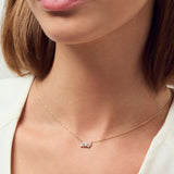 Lovere 14K Gold Necklace w. Lab-Grown Diamonds