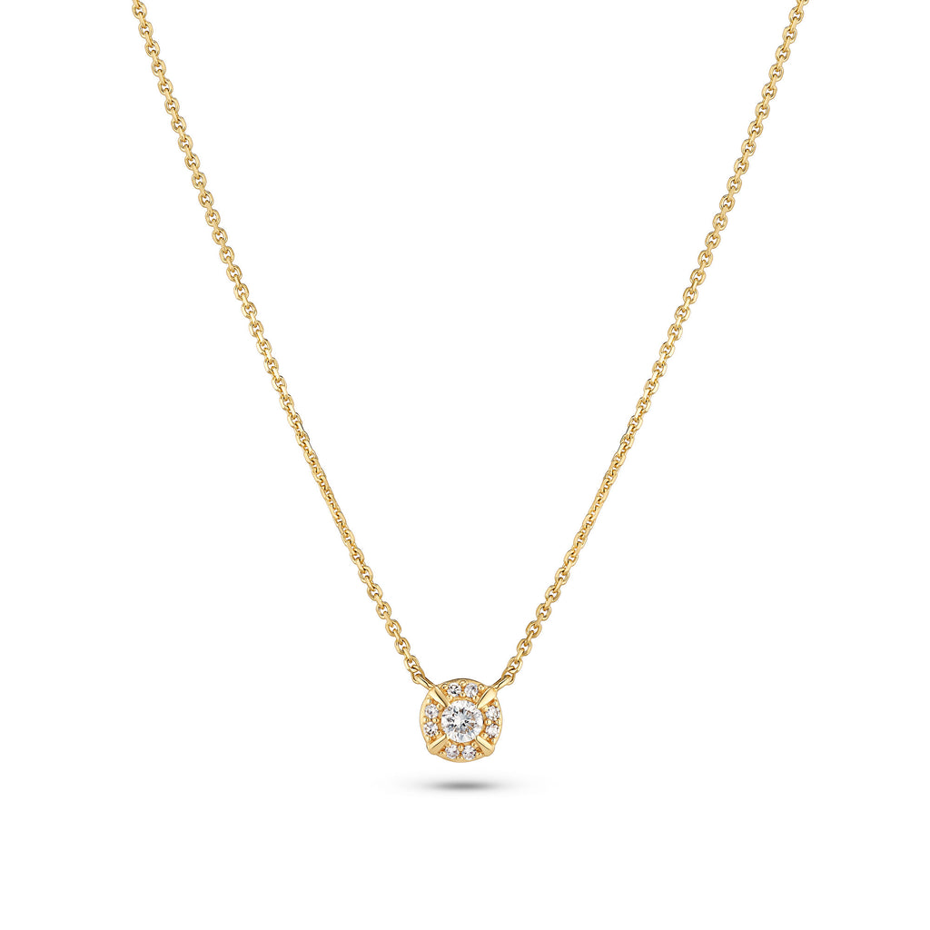 Rome 14K Gold Necklace w. Lab-Grown Diamonds