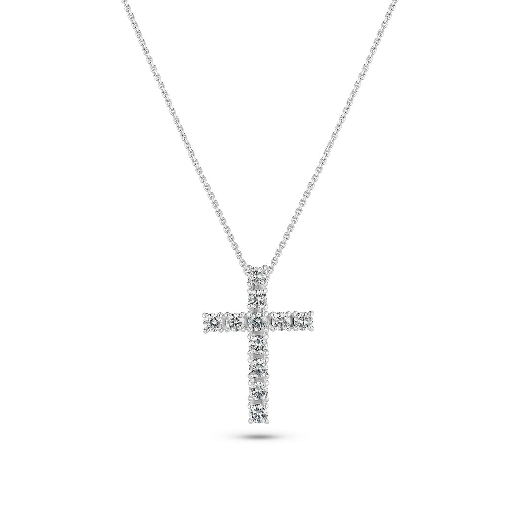 Alba Croce 14K Whitegold Necklace w. Lab-Grown Diamonds