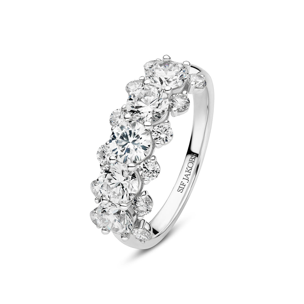 Fior Grande 14K Hvidguld Ring m. Lab-Grown Diamanter