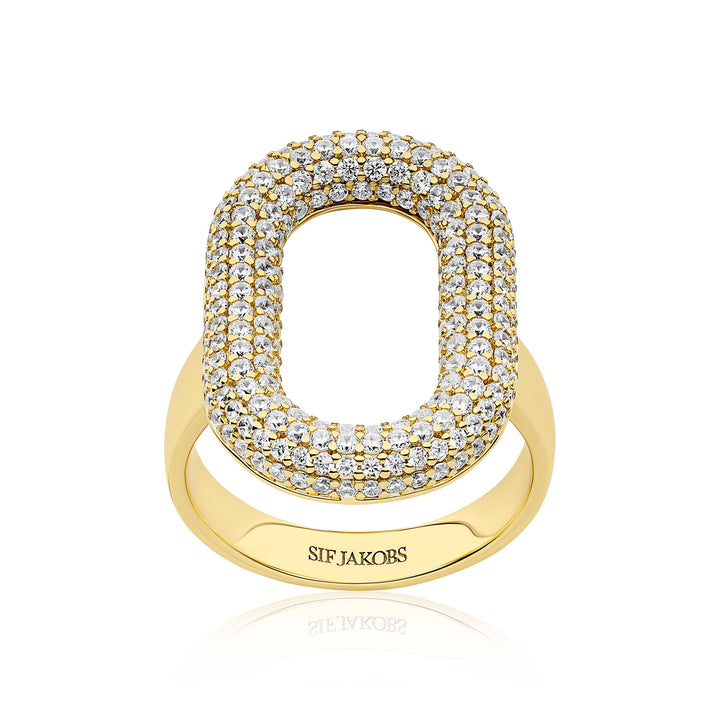 CAPRI GLODSPLATTER RING W. Zirkonia