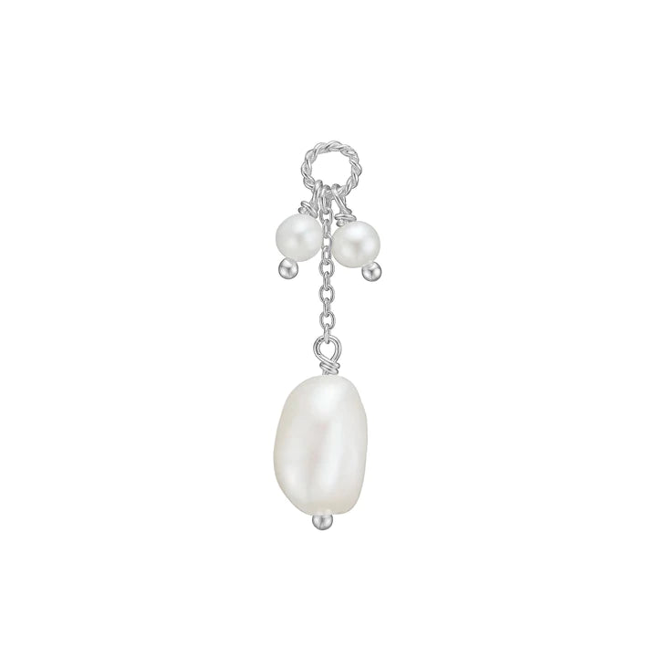 Charm freshwater Silver Pendant w. Pearls