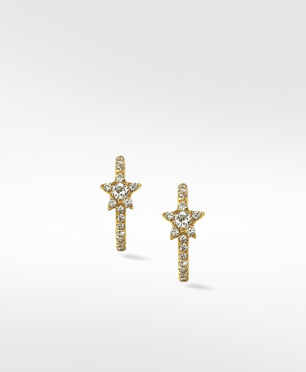 Omega 14K Gold Earrings w. Lab-Grown Diamond