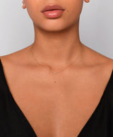 STAR CLUSTER 14K Gold Halskette w. Labor gewachsener Diamant