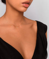 Tri-Star 14K Gold Halskette w. Labor gewachsener Diamant