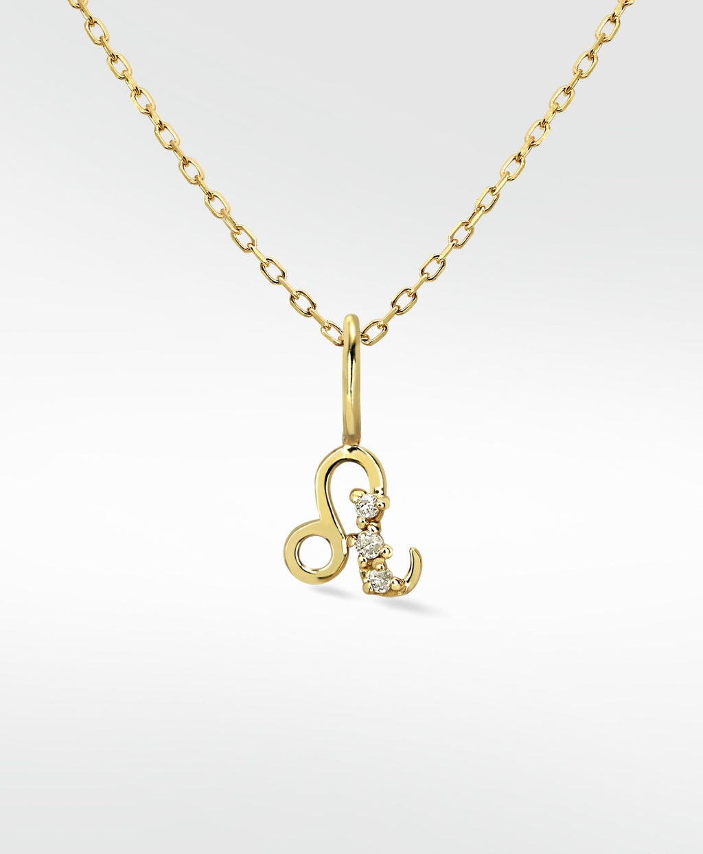 Leo Pendant 14K Guld Halskæde m. Lab-Grown Diamant