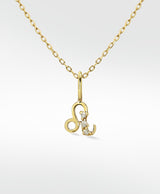 Leo Pendant 14K Guld Halskæde m. Lab-Grown Diamant
