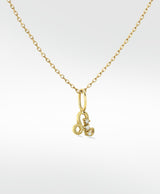 Leo Pendant 14K Guld Halskæde m. Lab-Grown Diamant