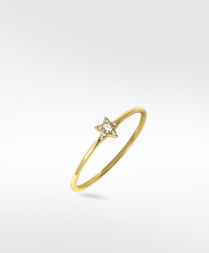 Starry Messenger 14K Gold Ring w. Lab-Grown Diamond