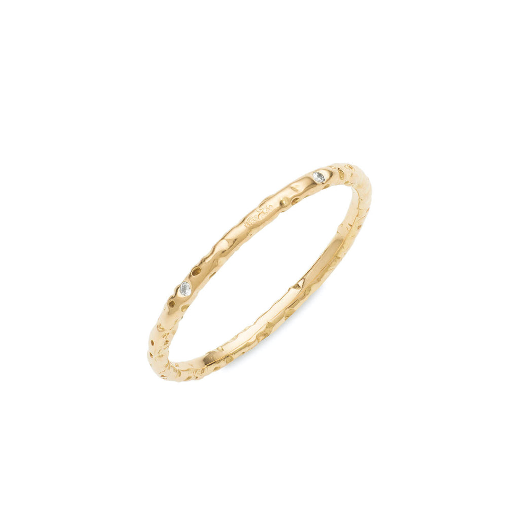 Cosmic Landscape 01 Band 18K Guld Ring m. Diamanter