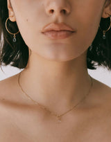 Drop 18K Gold Pendant w. Quartz