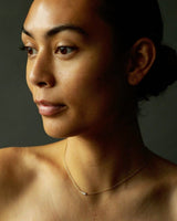 Cube no 2. 14K Gold Necklace w. Diamonds