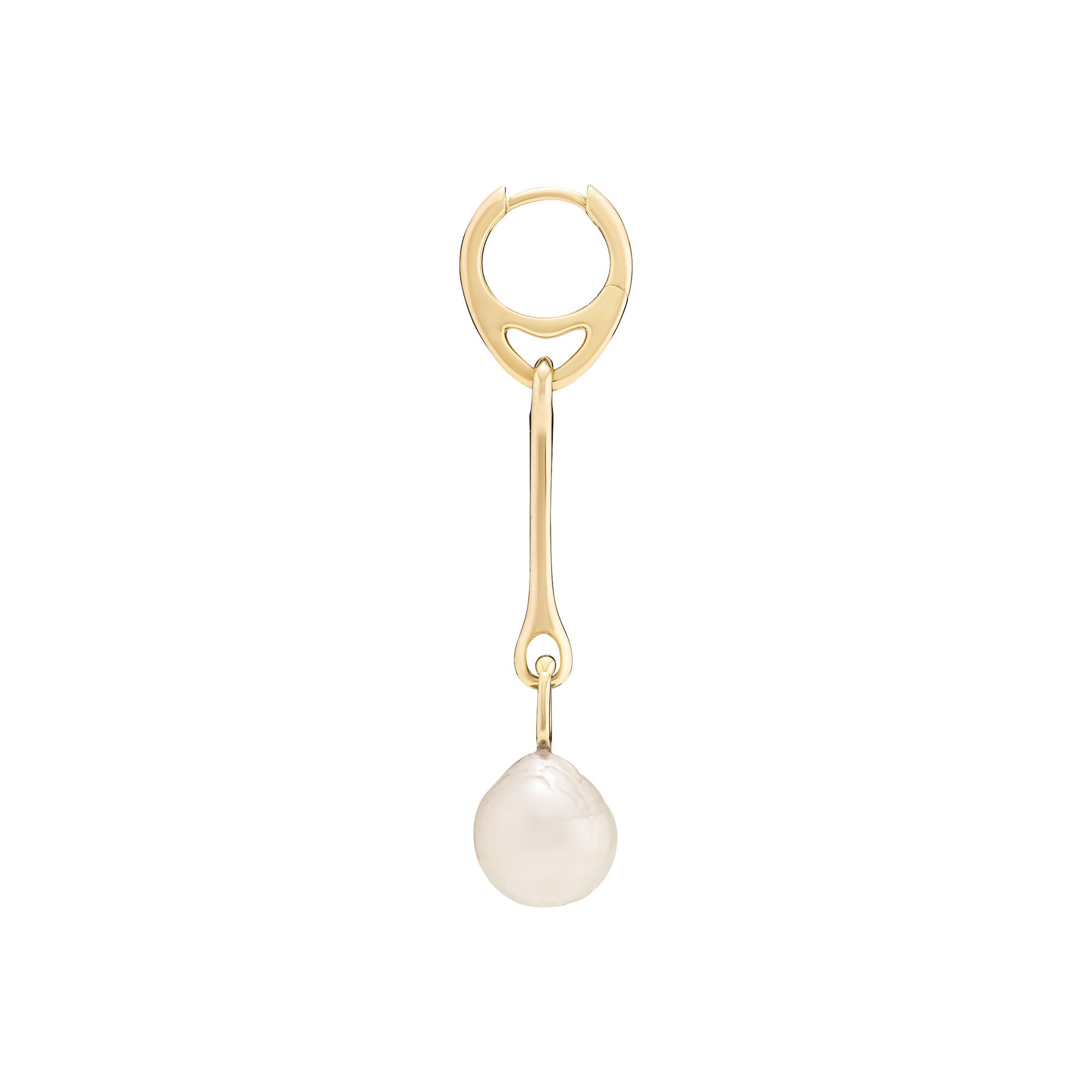 Squash Gold Plated Earring w. Pearl