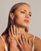 Piccolo Melrose 18K Gold Necklace, 45cm, w. Aventurine & Guava quartz