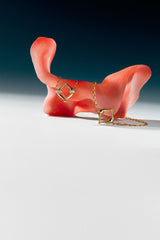 Eboris Link Paved 18K Gold Necklace w. Lab-Grown Diamonds