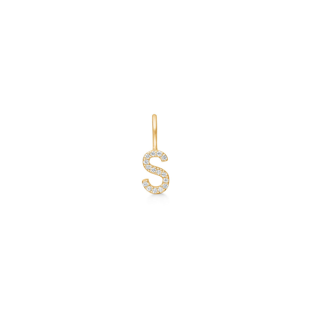 My S 18K Gold Pendant w. Diamonds