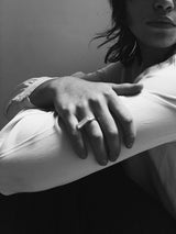 Tide 03 18K Gold Plated Ring w. Moonstone