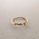 Seafire 18K Guld Ring m. Diamant, 0.02 ct