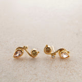 Seafire 18K & 22K Guld Ørering m. Morganit & Diamanter